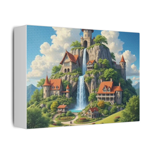 Amazing Mountain Village Canvas