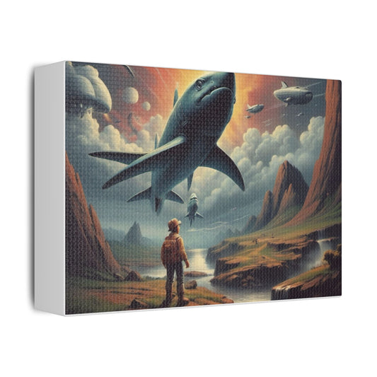 Shark Spaceship Canvas