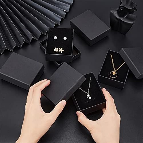 Rectangular Paper Jewellery Boxes with Sponge Insert for Gift Packing