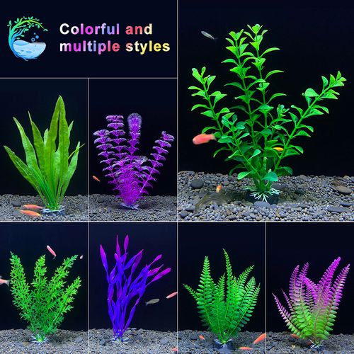 Aquarium Fish Tank Artificial Plant Decor - 18cm Realistic Grass
