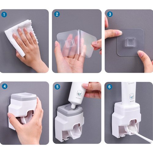 Automatic Toothpaste Dispenser Set - Wall-Mounted Convenience Gadget