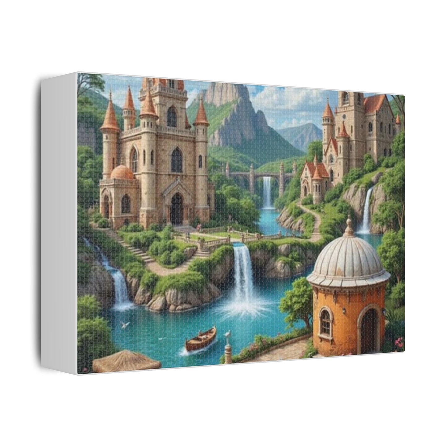 Beauty of a Mountain Village canvas