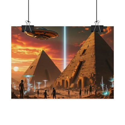 UFO & Pyramids poster