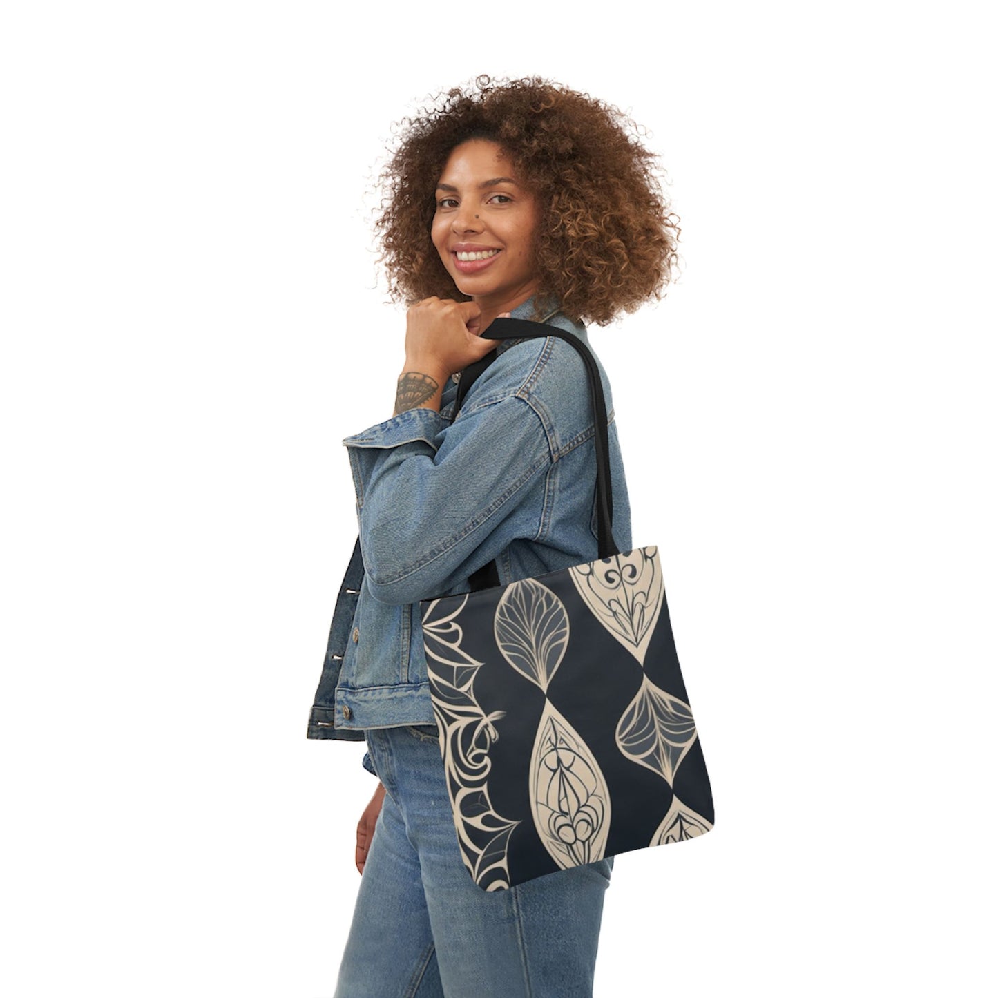 Ladies Boho Chic Canvas Tote Bag with 5-Color Straps