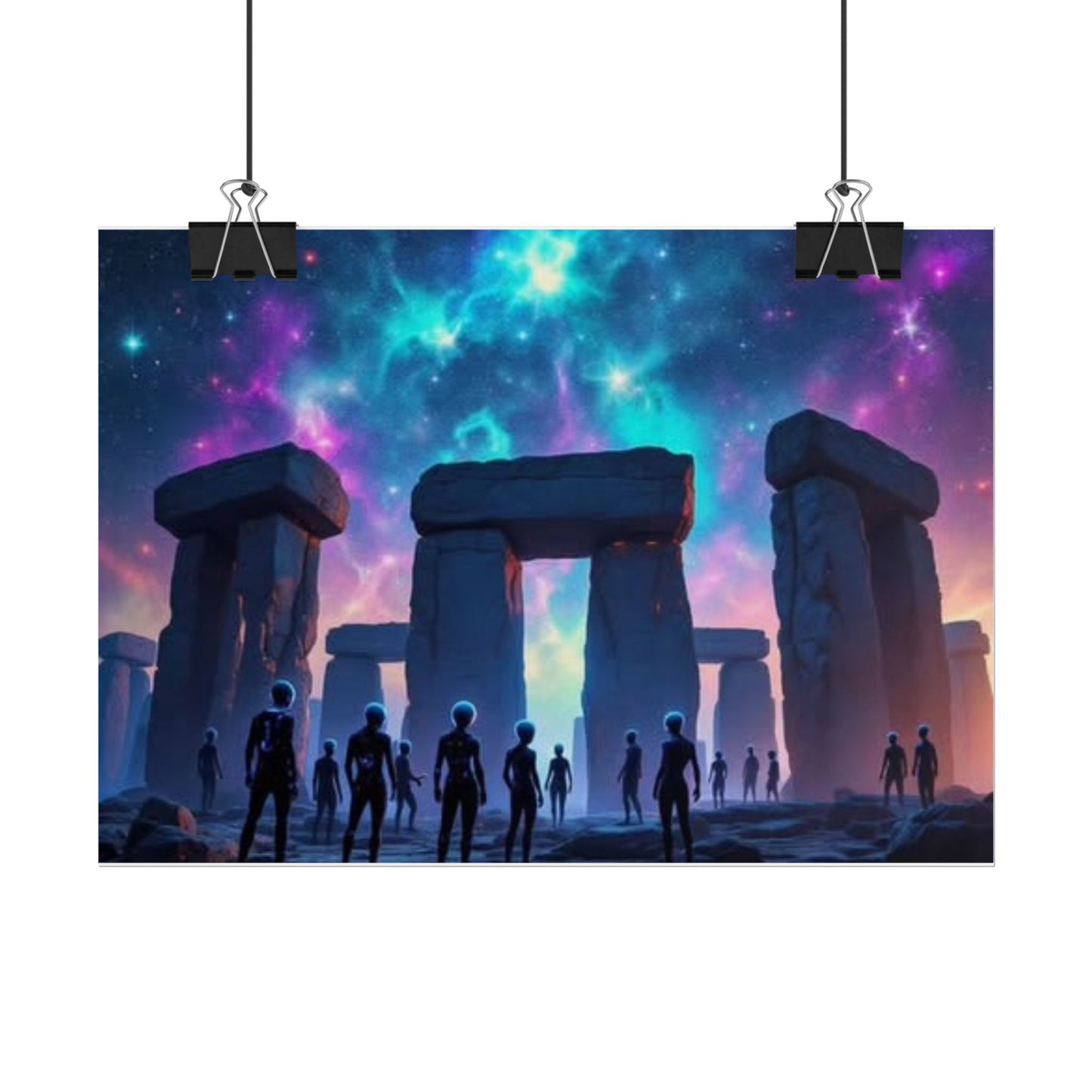 Cosmic Sky Stone hedge poster