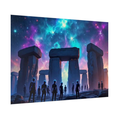 Cosmic Sky Stone hedge poster
