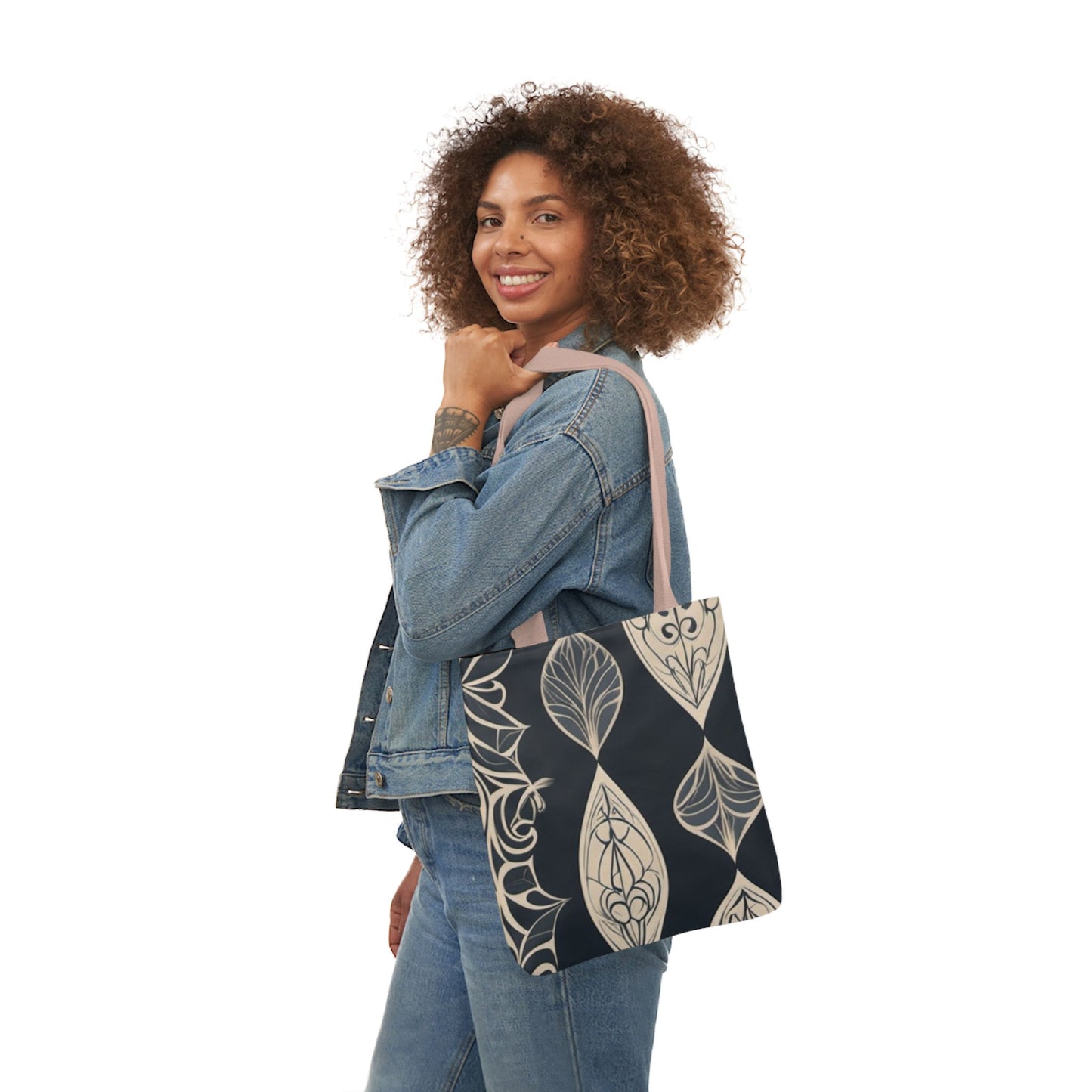 Ladies Boho Chic Canvas Tote Bag with 5-Color Straps