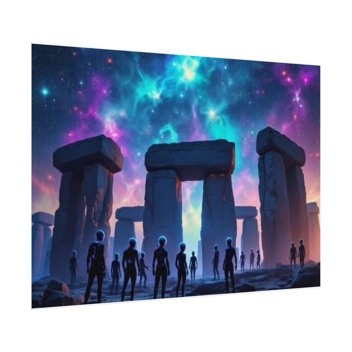 Cosmic Sky Stone hedge poster