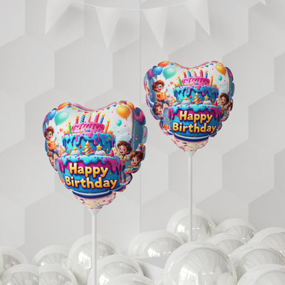 Happy Birthday Heart-Shaped Balloon, 11" - Celebration Decoration