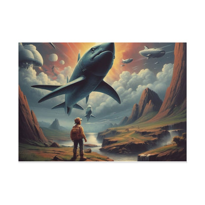 Shark Spaceship Poster