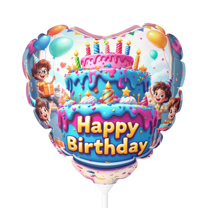 Happy Birthday Heart-Shaped Balloon, 11" - Celebration Decoration