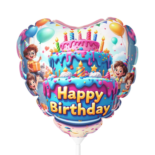 Happy Birthday Heart-Shaped Balloon, 11" - Celebration Decoration