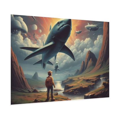 Shark Spaceship Poster