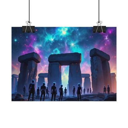 Cosmic Sky Stone hedge poster