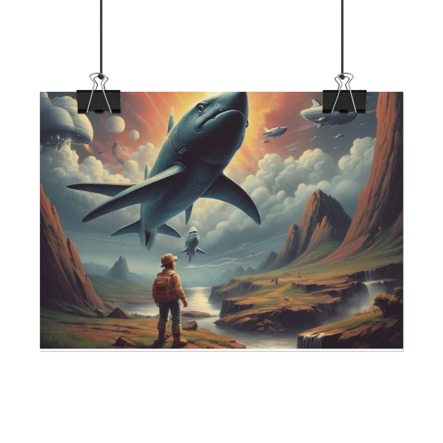 Shark Spaceship Poster
