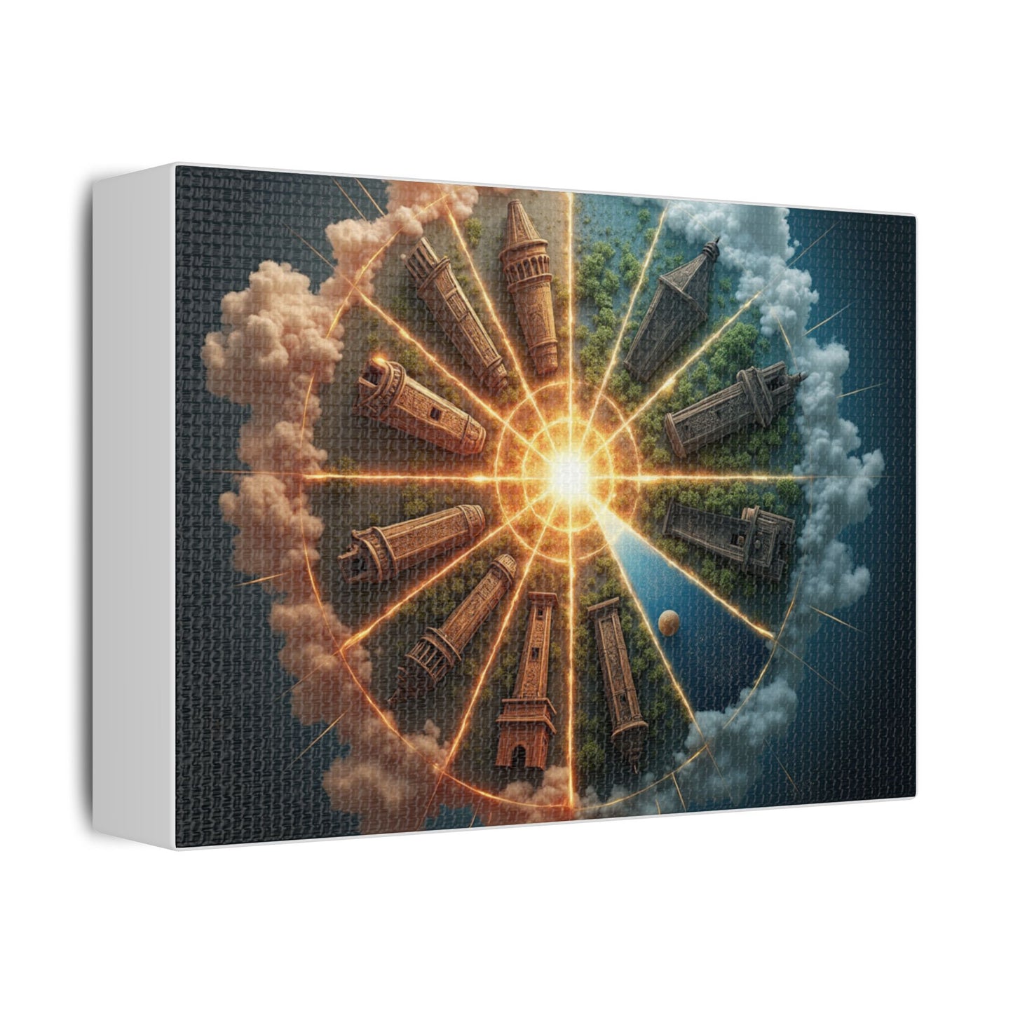 Mystery tower canvas