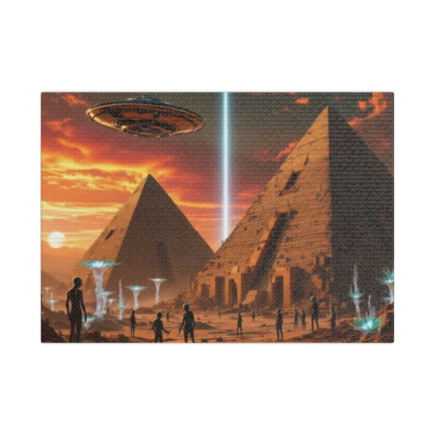 UFO & Pyramid Canvas