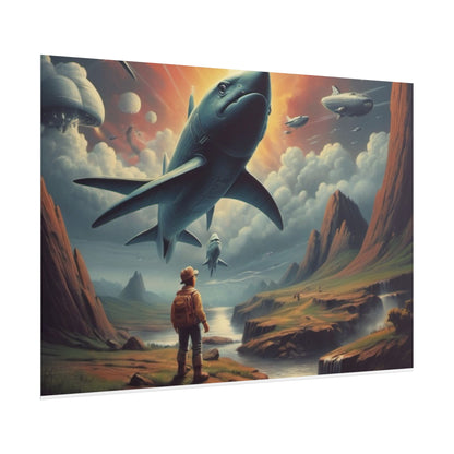 Shark Spaceship Poster
