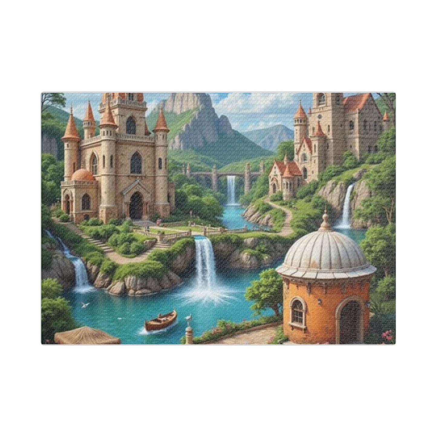 Beauty of a Mountain Village canvas