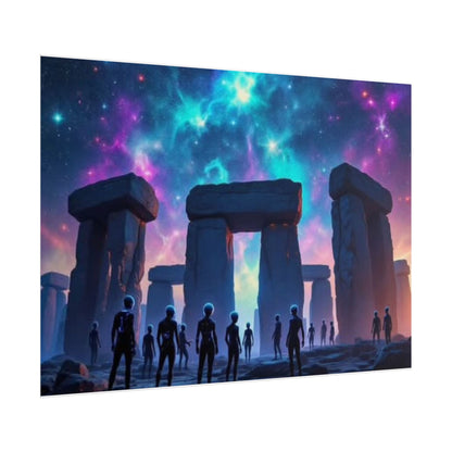 Cosmic Sky Stone hedge poster