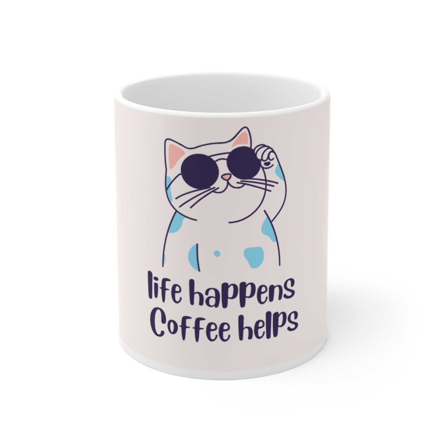 Coffee Mug - 'Life Happens, Coffee Helps'