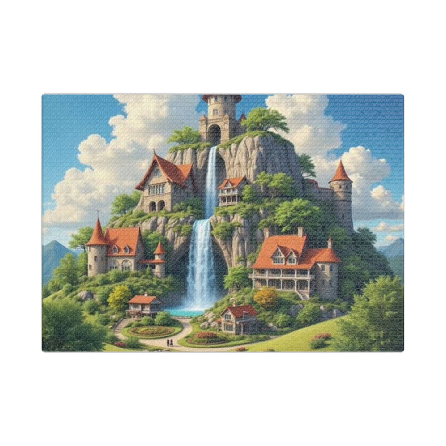 Amazing Mountain Village Canvas