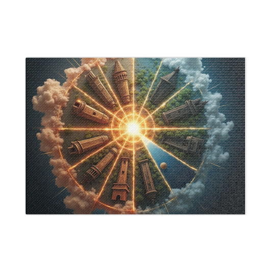 Mystery tower canvas