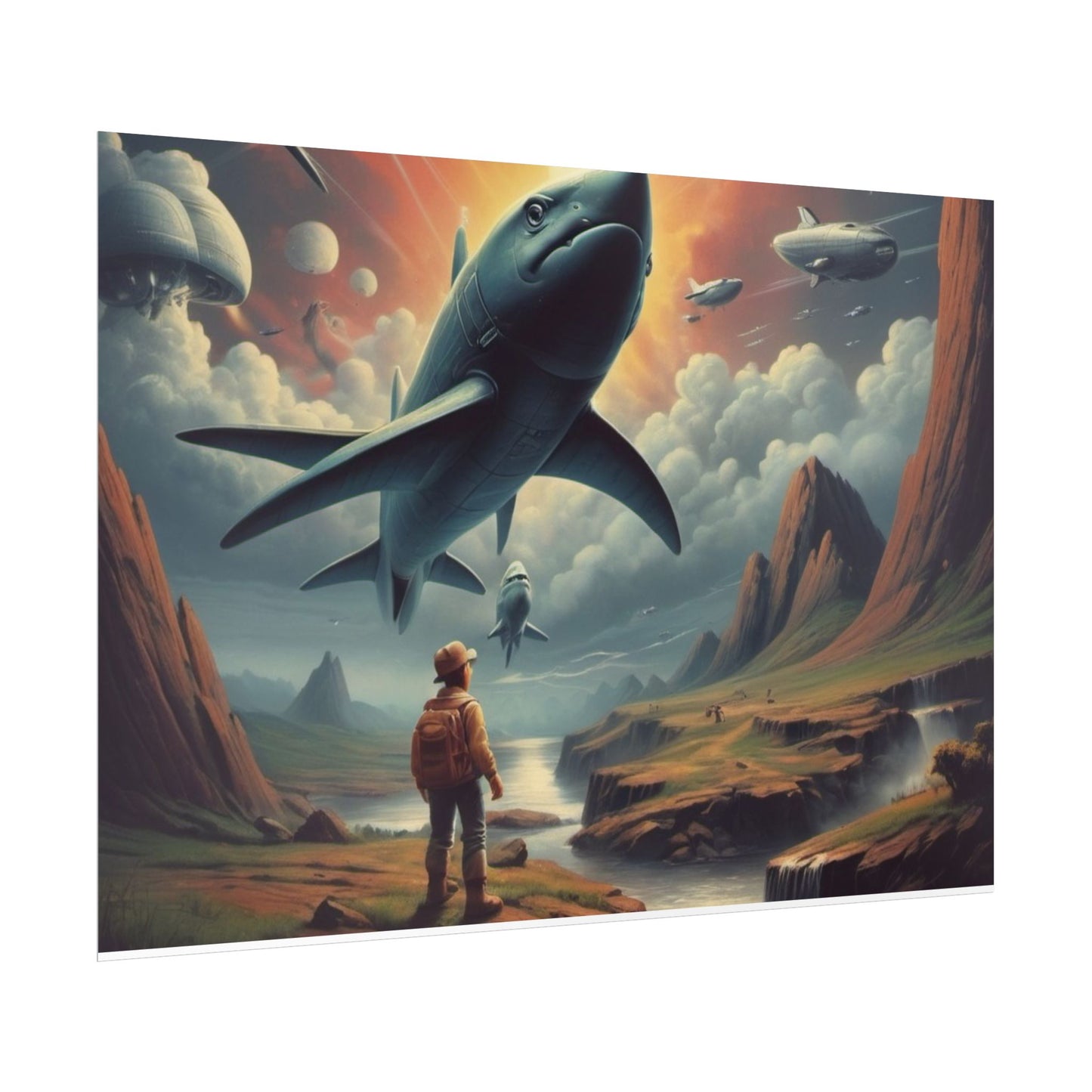 Shark Spaceship Poster