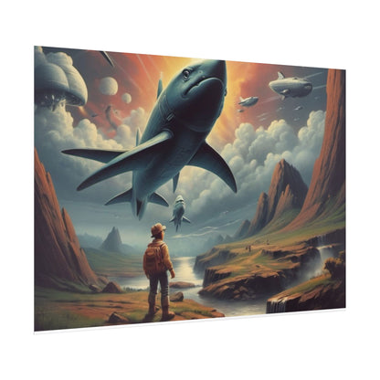 Shark Spaceship Poster
