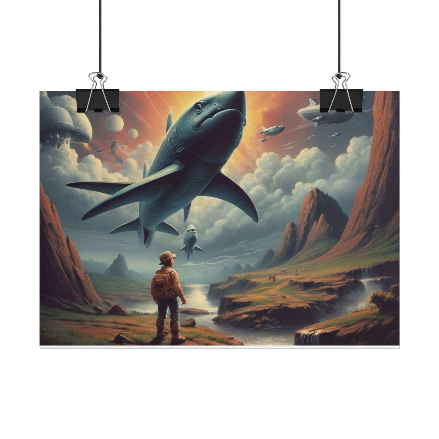 Shark Spaceship Poster