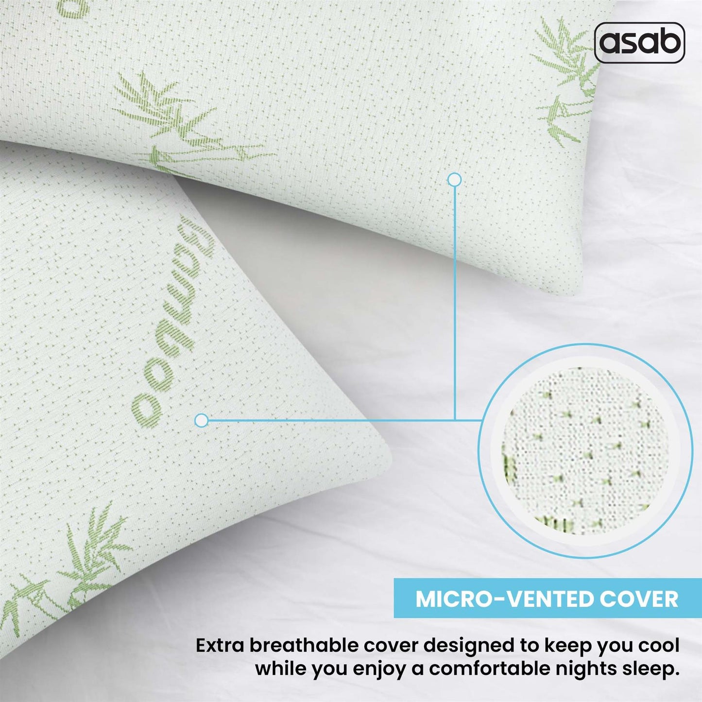 Bamboo Memory Foam Pillow AS-61478 BAMBO-10
