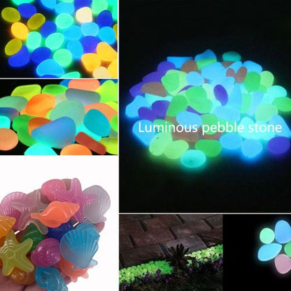 Luminous Glowing Stones - Decorative Pebbles for Garden & Fish Tank