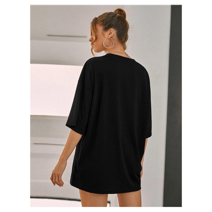 Ladies Oversized Whishper Words of Wisdom Short Sleeves T Shirt Top