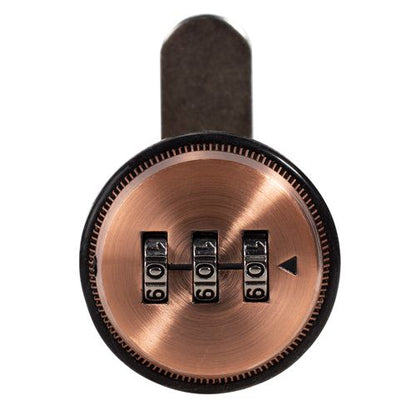 Secure 3-Digit Coded Lock - Durable Zinc Alloy Protection for Cabinets & Lockers