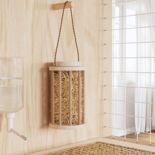 Rabbit Hay Feeder Ø15x25.5 cm Solid Wood Fir