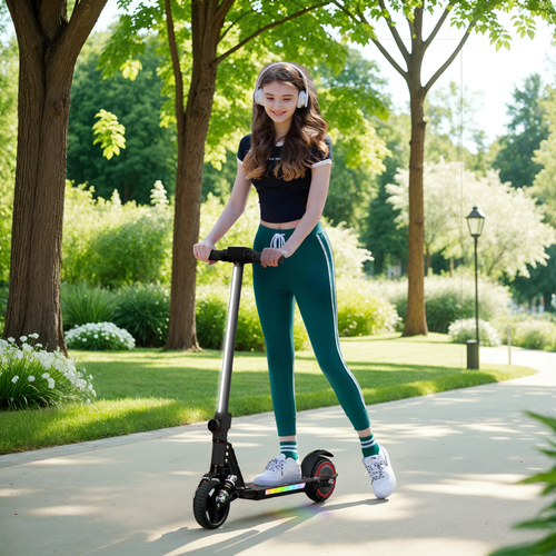 Folding Electric Scooter w/ LED Lights and Display