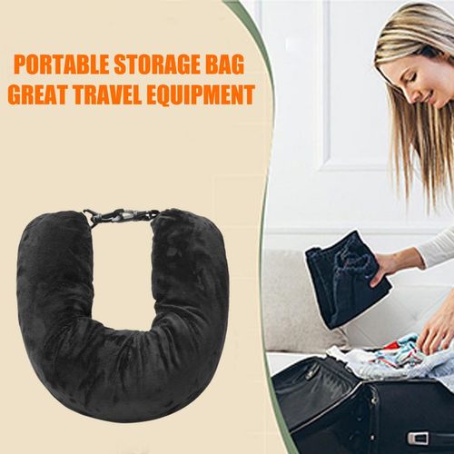 Stuffable Neck Pillow - Travel Comfort & Convenience | Travel Pillow Storage Bag