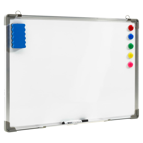 Magnetic Whiteboard White 110x60 cm Steel