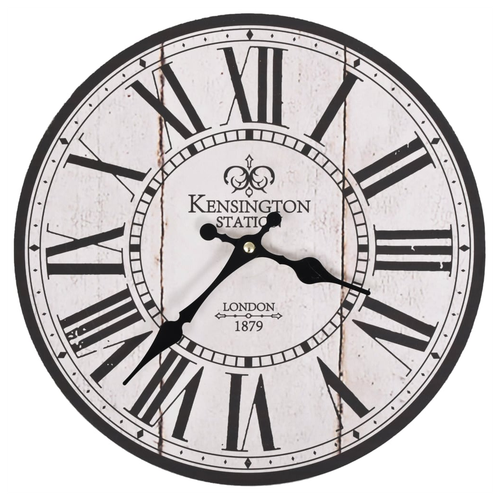 Vintage Wall Clock Flower 30 cm