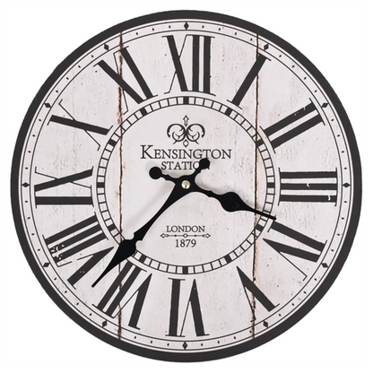 Vintage Wall Clock Flower 30 cm