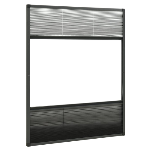 Plisse Insect Screen for Windows Aluminium 60x80 cm with Shade