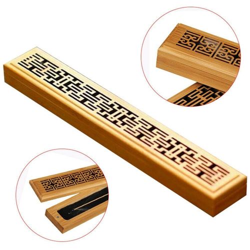 Bamboo Incense Stick Holder - Eco-Friendly Ash Catcher for Aromatherapy
