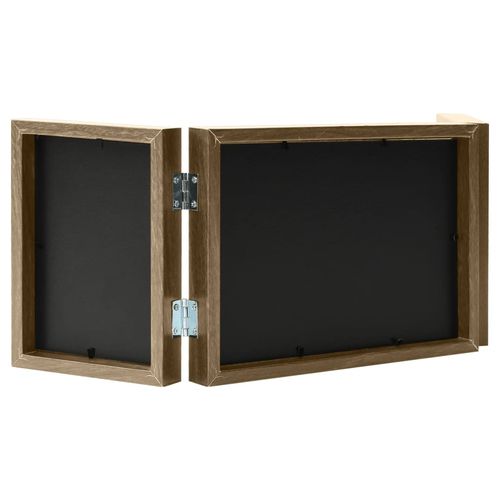 Trifold Photo Frame Collage Light Brown 22x15 cm+2x