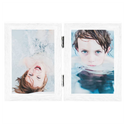 Bifold Photo Frame Collage White 2x