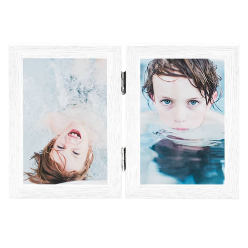 Bifold Photo Frame Collage White 2x