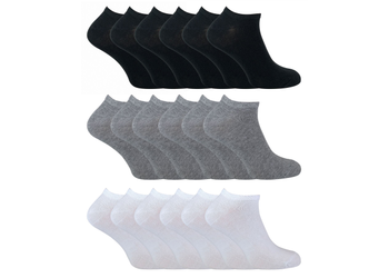 24 Pack Children's Cotton Trainer Socks