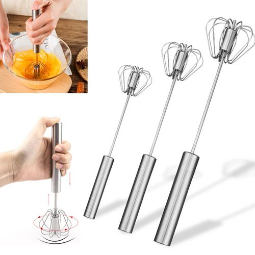 Stainless Steel Semi-Automatic Egg Beater - Eco-Friendly Kitchen Tool