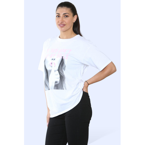 Ladies Printed Short Sleeve T-Shirt Top