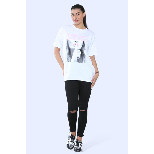 Ladies Printed Short Sleeve T-Shirt Top