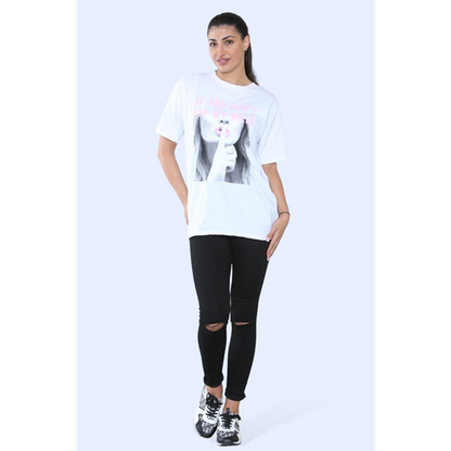 Ladies Printed Short Sleeve T-Shirt Top